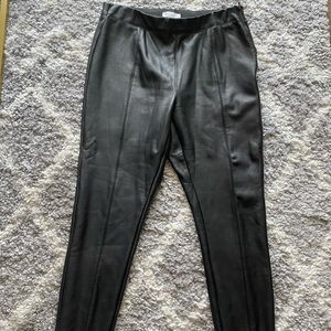 Topshop Black faux leather pants